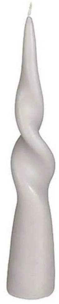 Κερί Κώνος Σπιράλ 02.1117123 5x25cm Light Grey Paraffin