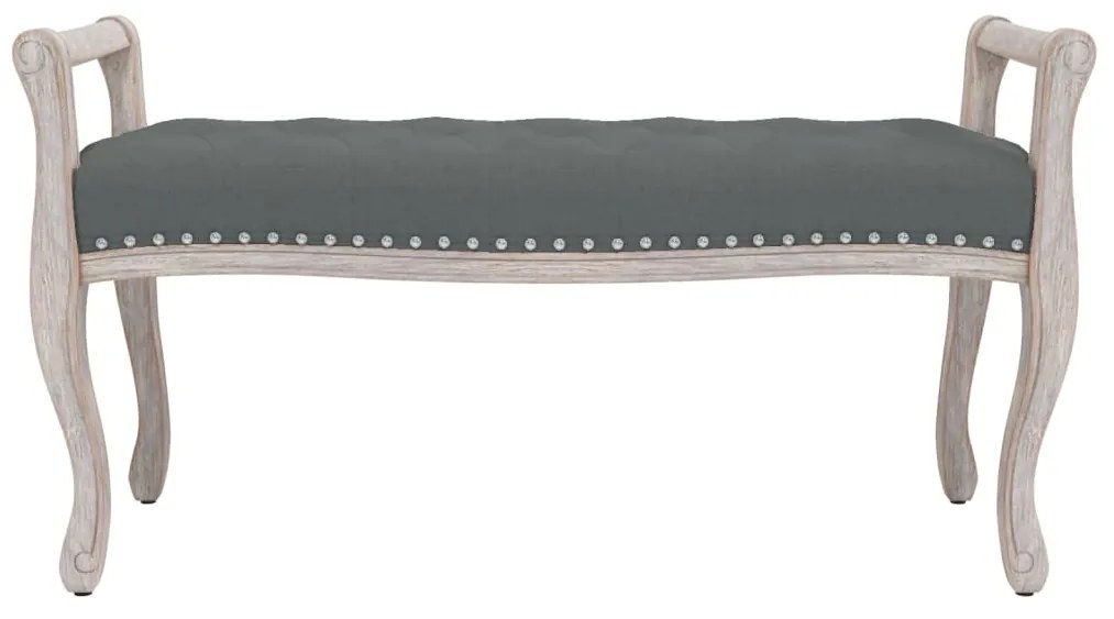 vidaXL Πάγκος Σκούρο Γκρι 110x45x60 εκ. Υφασμάτινος