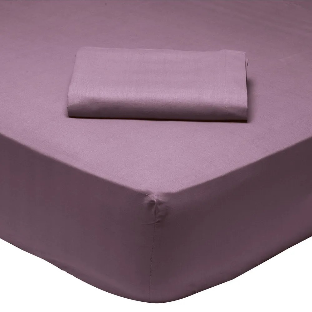 Σεντόνι 1010 Με Λάστιχο Purple Das Home King Size 180x235cm 100% Βαμβάκι