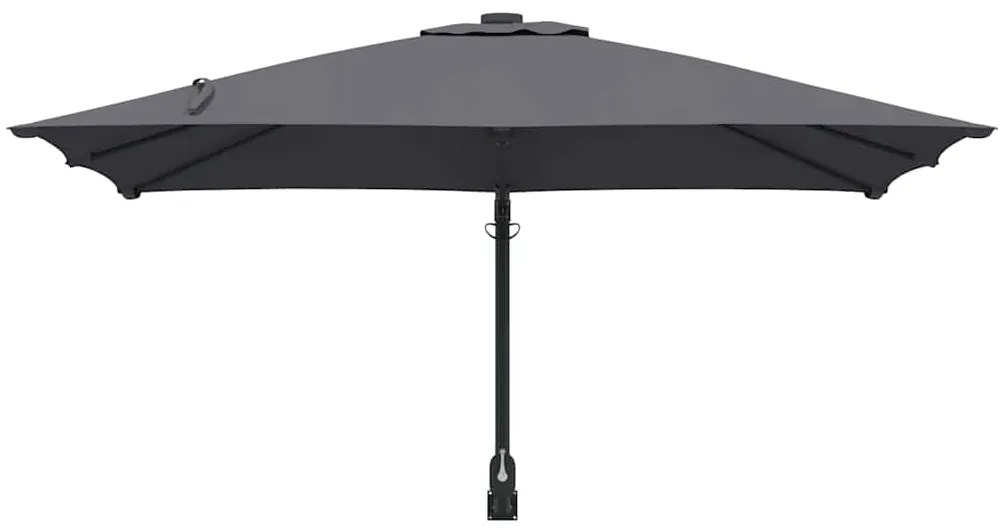 vidaXL Ομπρέλα Κήπου Ανθρακί και Μαύρο 248.5 x 247.5 x 160 εκ.