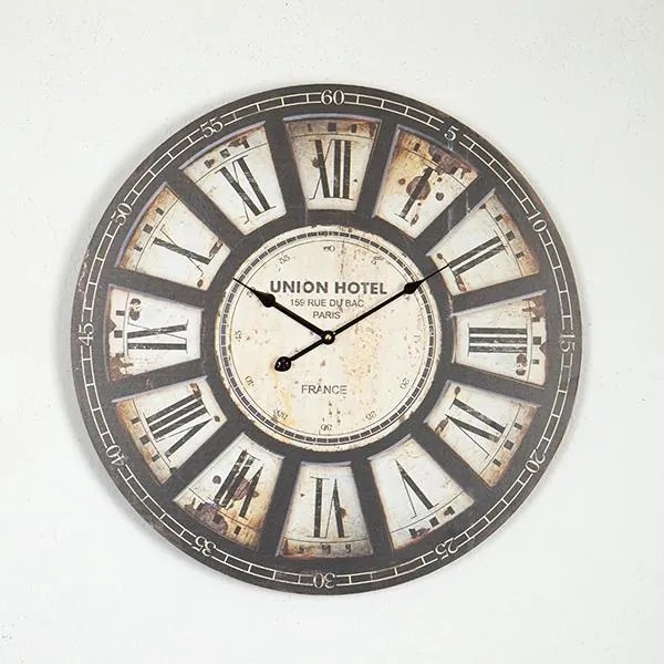 ΡΟΛΟΪ ΤΟΙΧΟΥ ΞΥΛΙΝΟ ANTIKE ΕΚΡΟΥ - ΜΑΥΡΟ 58.2x4.3x58.2cm|753-13031