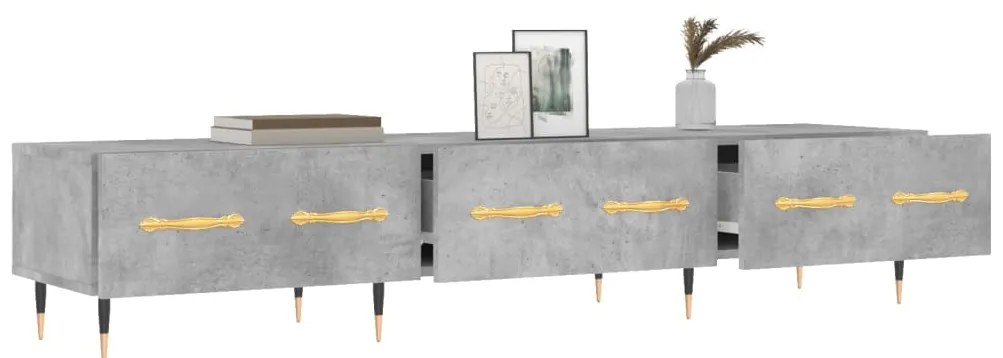vidaXL Έπιπλο Τηλεόρασης Γκρι Σκυροδέματος 150x36x30 εκ. Επεξ. Ξύλο