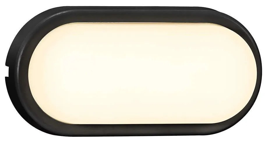 Φωτιστικό Τοίχου Cuba Energy Oval 2019181003 20,5x10cm Led 700Lm 6,5W 3000K IP54 Black Nordlux Πλαστικό