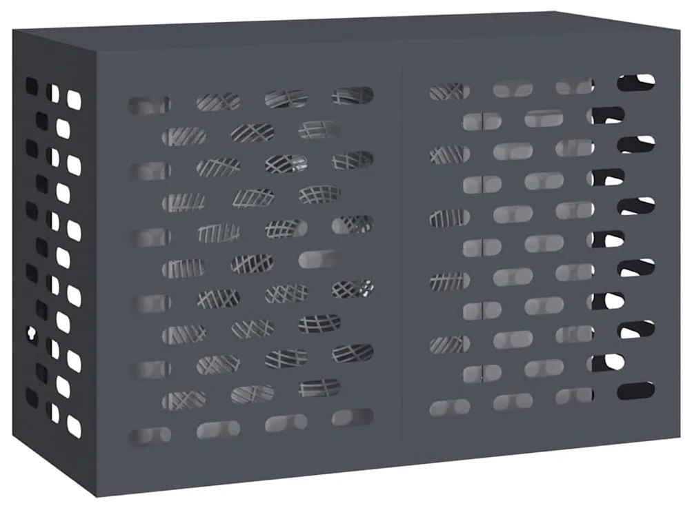 vidaXL Κάλυμμα κλιματιστικού Ανθρακί 90 x 40 x 60 εκ Ατσάλι