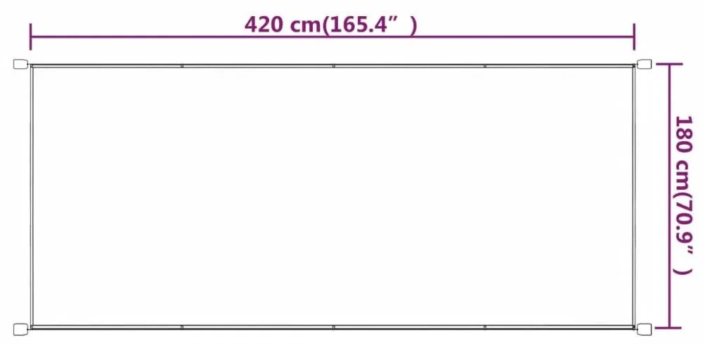 Τέντα Κάθετη Μπλε 180 x 420 εκ. από Ύφασμα Oxford - Μπλε