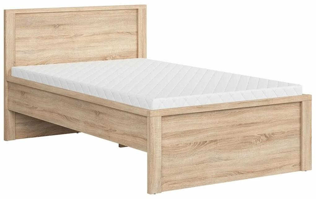 Κρεβάτι Boston E128, Μονόκλινο, Ανοιχτό καφέ, 120x200, Πλαστικοποιημένη μοριοσανίδα, 128x205x100cm, 59 kg | Epipla1.gr