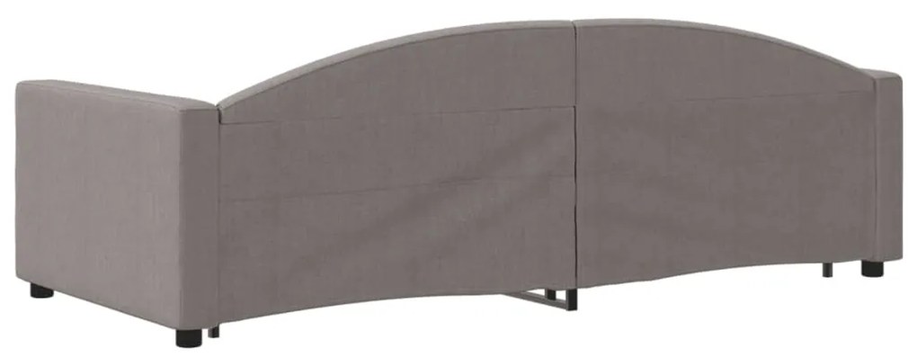 vidaXL Καναπές Κρεβάτι Συρόμενος Taupe 90x200 εκ. Ύφασμα & Συρτάρια