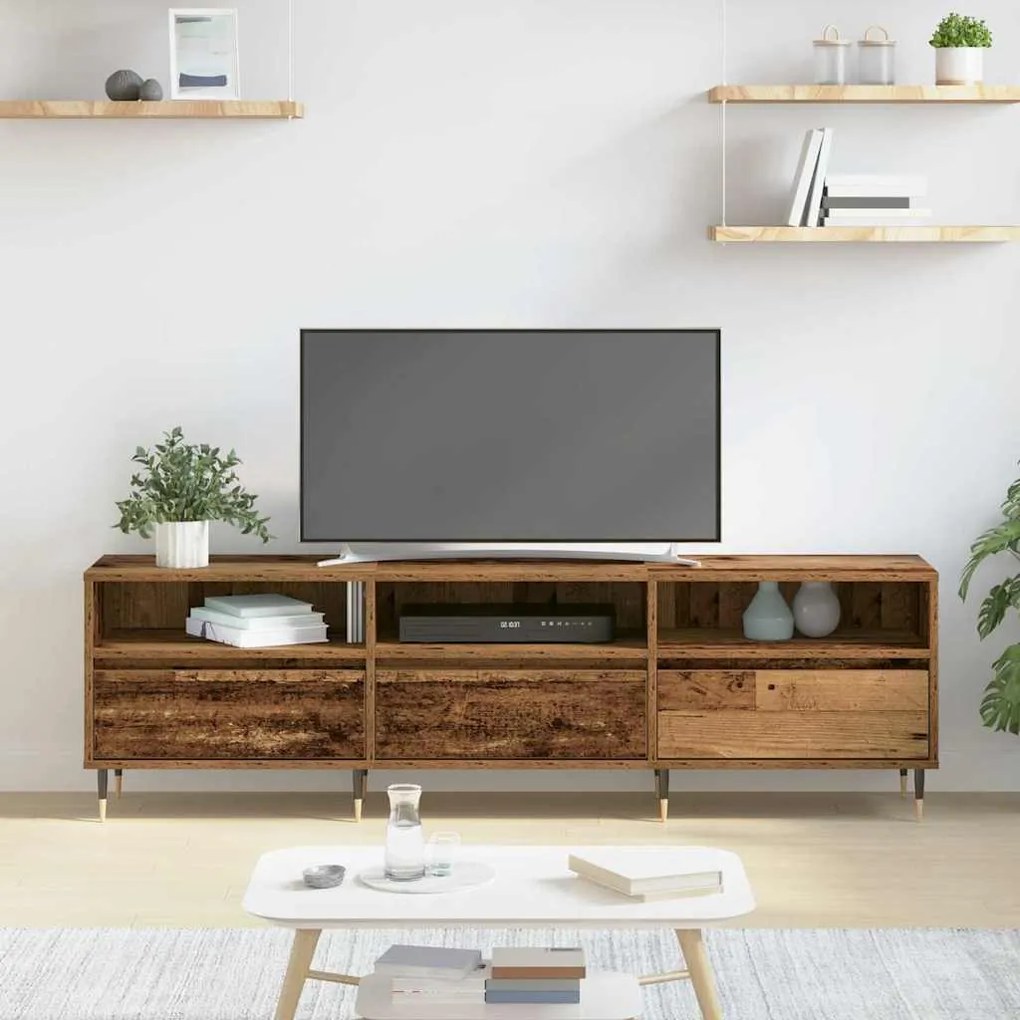 vidaXL Ντουλάπι TV Παλαιό ξύλο 150 x 30 x 44.5 εκ. Επεξεργασμένο ξύλο