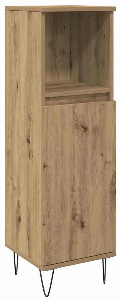 vidaXL Σετ Επίπλων Μπάνιου με πόρτα 3 pcs Artisan Oak 30 x 30 x 180 cm