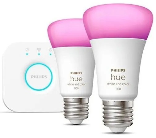 Starter Kit Smart Λάμπες LED 9W E27 A60 RGBW 806lm Dimmable 929002468810 Philips Hue 929002468810