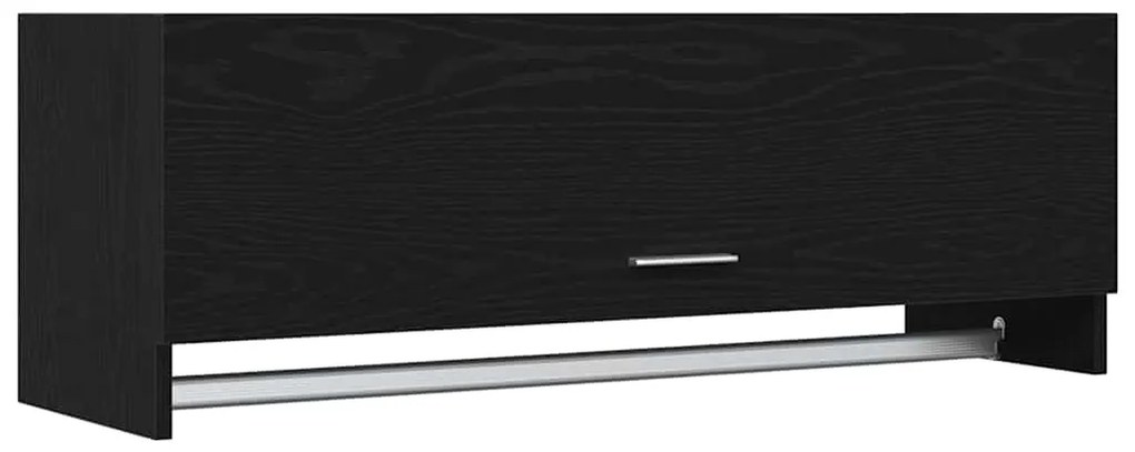 vidaXL Ντουλάπι με πόρτα Μαύρο 100 x 32.5 x 35 cm Επεξεργασμένο ξύλο
