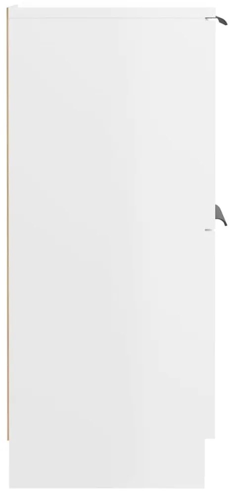 Συρταριέρα Γυαλιστερό Λευκό 60 x 30 x70 εκ. Επεξεργασμένο Ξύλο - Λευκό