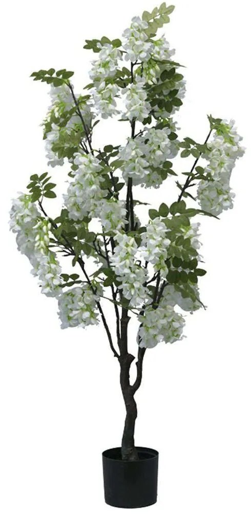 Τεχνητό Δέντρο Bean Flowers 316-000025 125cm Green-White Inart Πολυπροπυλένιο