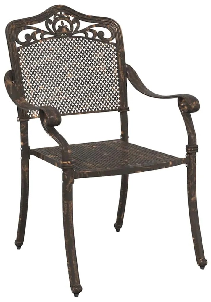 vidaXL Καρέκλα Κήπου 2 pcs Μπρονζέ 55 x 56.5 x 91εκ Αλουμίνιο