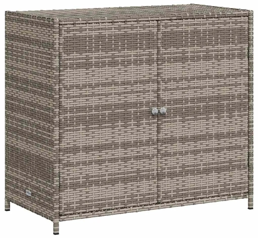 vidaXL Ντουλάπι Αποθήκευσης Κήπου Γκρι 83x45x76 εκ. από Συνθ. Ρατάν