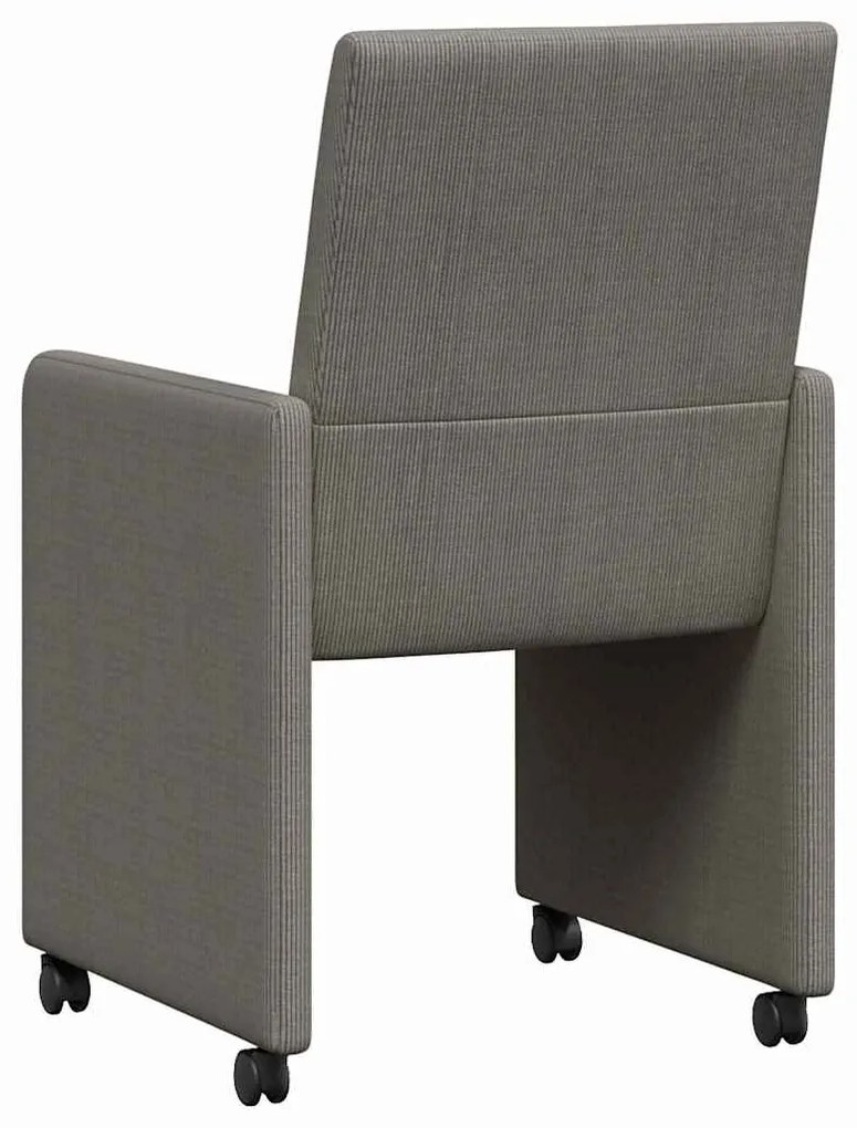 vidaXL Καρέκλες Φαγητού με Ρόδες 2 pcs Ανοιχτό γκρι 57 x 66 x 94 εκ