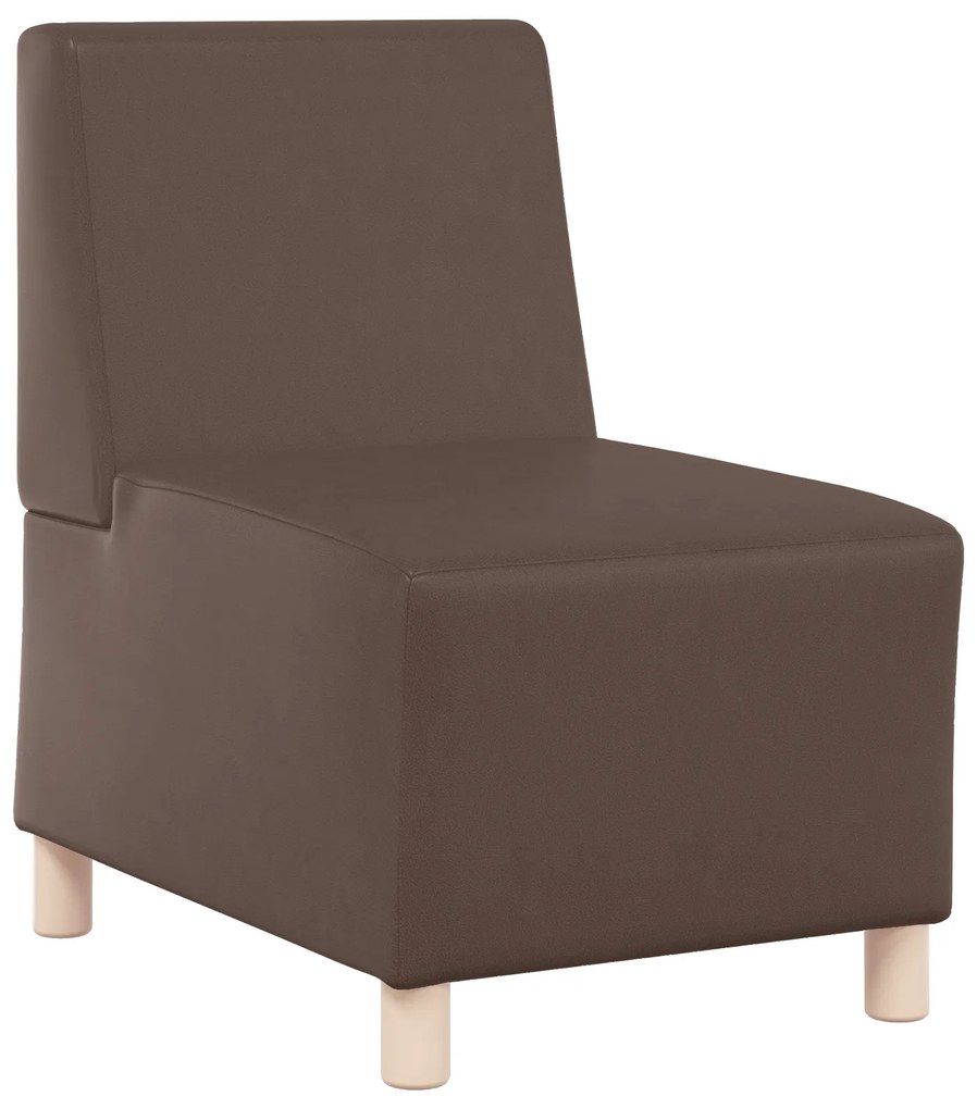 vidaXL Καναπέδες 3 pcs Καφέ 55 x 74 x 82 εκ. Τεχνητό δέρμα