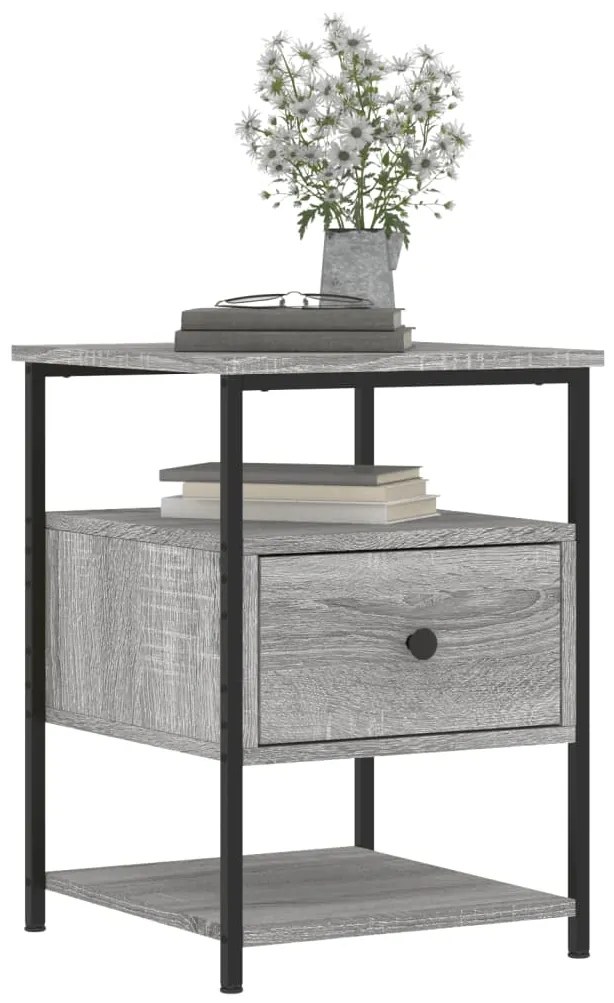 vidaXL Κομοδίνα 2 τεμ. Γκρι Sonoma 40 x 42 x 56 εκ. από Επεξεργ. Ξύλο