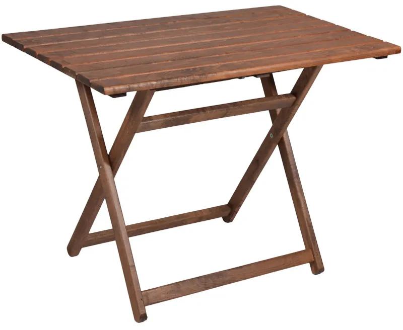 Τραπέζι Retto pakoworld μασίφ ξύλο οξιάς καρυδί εμποτισμού 80x60x72εκ - Ξύλο - 237-000010
