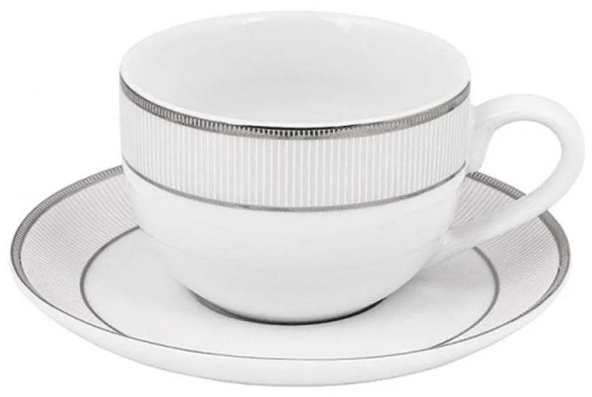 Φλυτζάνι Τσαγιού Classic Stripes (Σετ 6Τμχ) PR17310209 220ml Black-White Oriana Ferelli® Πορσελάνη