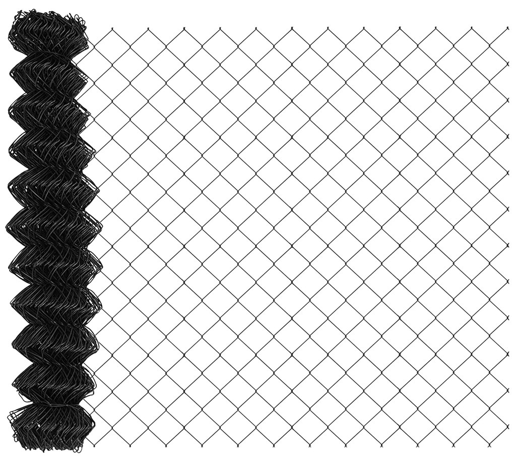 vidaXL Φράκτης Chain Link με 20 U Posts Γκρι 1.4x10 μ Ατσάλι