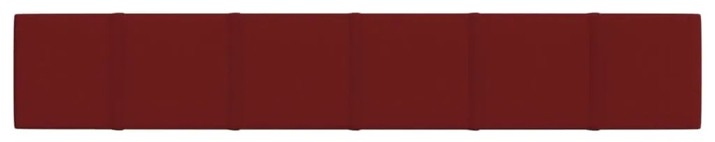 vidaXL Πάνελ Τοίχου 12 τεμ. Κόκκινο κρασί 90 x 15 εκ. 1,62 μ Υφασμα