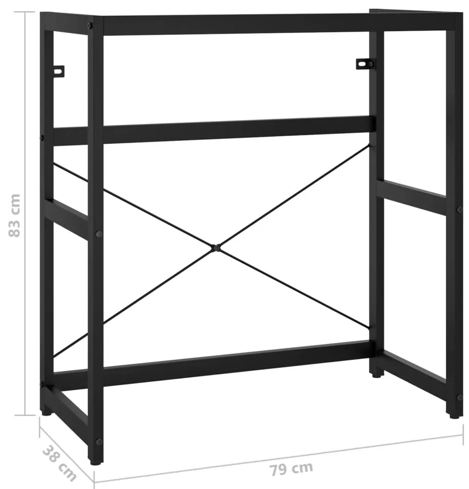 vidaXL Έπιπλο Μπάνιου Μαύρο 79 x 38 x 83 εκ. Σιδερένιο