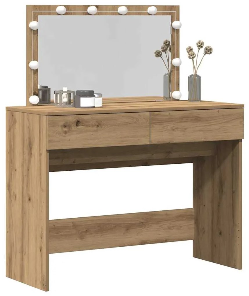 vidaXL Κομοδίνο artisan δρυς 100 x 40 x 120 εκ. Επεξεργασμένο ξύλο