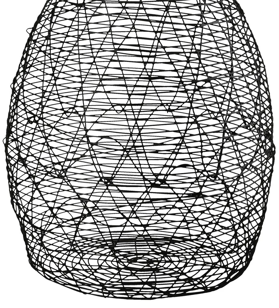Βάζο Βολβώδες Μεταλλικό Μαύρο D17X26Cm D17X26Cm