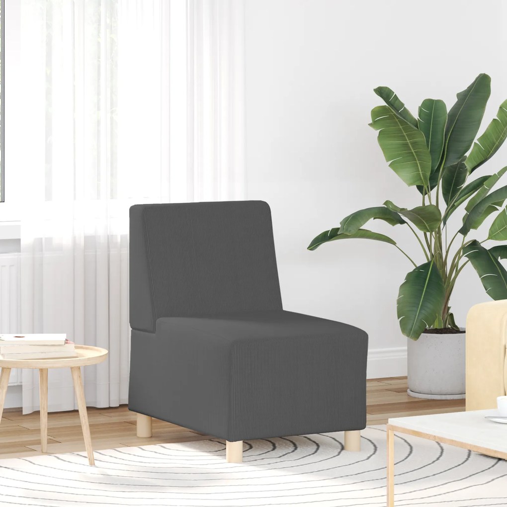 vidaXL Καθίσμα Σαλονιού 3 pcs Σκούρο γκρι 55 x 74 x 82 εκ. Βελούδο