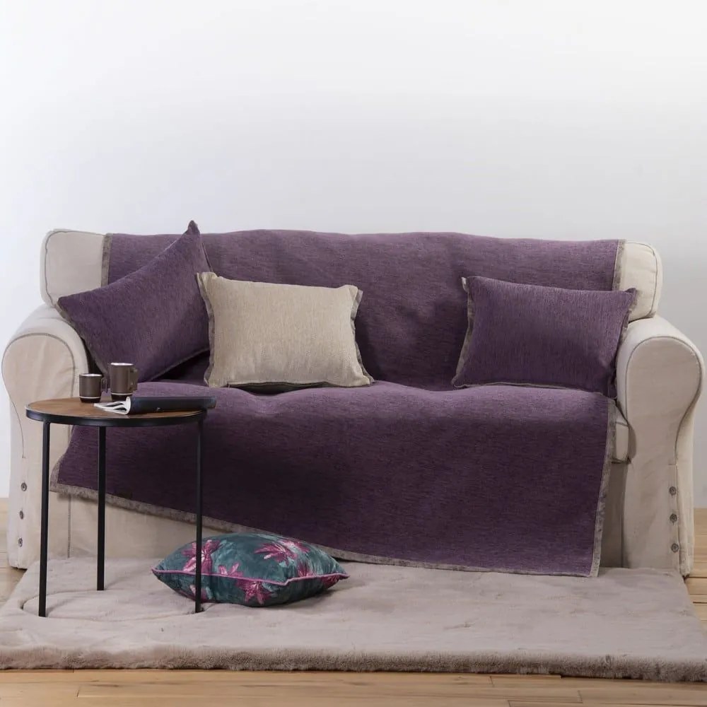 Ριχτάρι New Tanger Purple-Ecru Nef-Nef Διθέσιο 180X250cm Ακρυλικό-Πολυέστερ