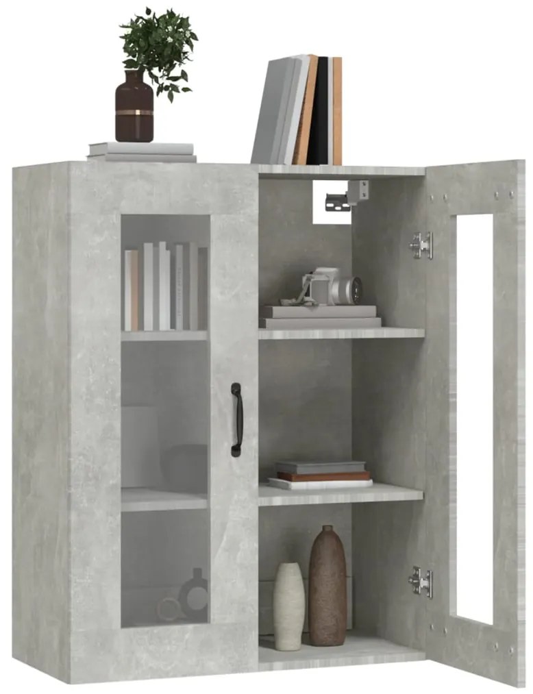 vidaXL Ντουλάπι Τοίχου Κρεμαστό Γκρι Σκυροδέματος 69,5 x 34 x 90 εκ.