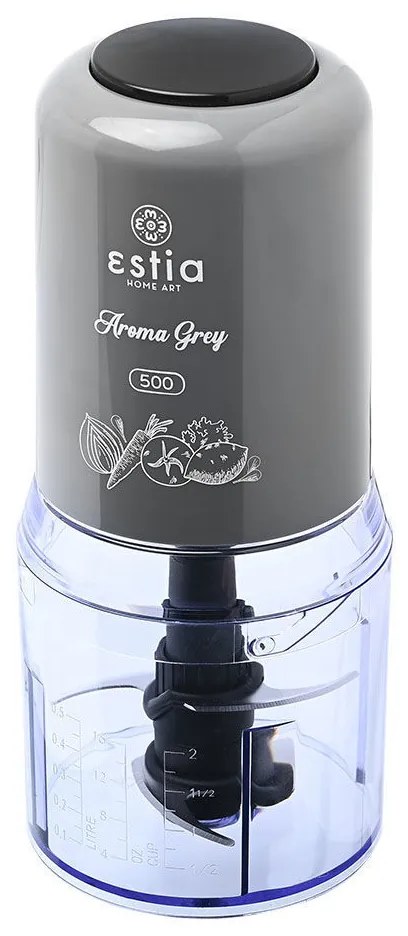 ESTIA ΠΟΛΥΚΟΠΤΗΣ AROMA GREY 400W ΜΕ ΠΛΑΣΤΙΚΟ ΜΠΟΛ 500ml