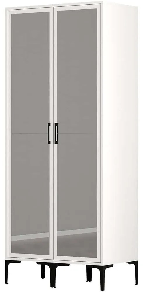 Ντουλάπα Δίφυλλη Kumsal 845HCT5438 80x47,5x201,4cm White Two Door