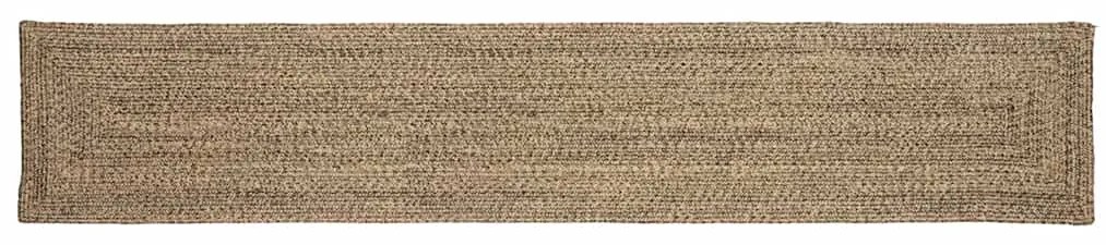 vidaXL Χαλί Φυσικό και μαύρο 60 x 400 εκ. Γιούτα