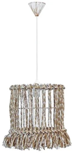 Φωτιστικό Οροφής Μονόφωτο Heronia Macrame Mix 15 Handmade 31-1114 Rope/Beige