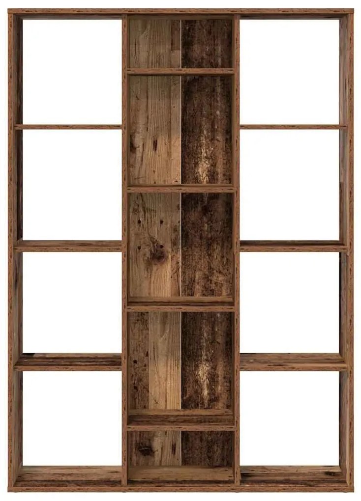 vidaXL Διαχωριστικό/Βιβλιοθήκη Παλιό Ξύλο 100x24x140εκ από Μοριοσανίδα