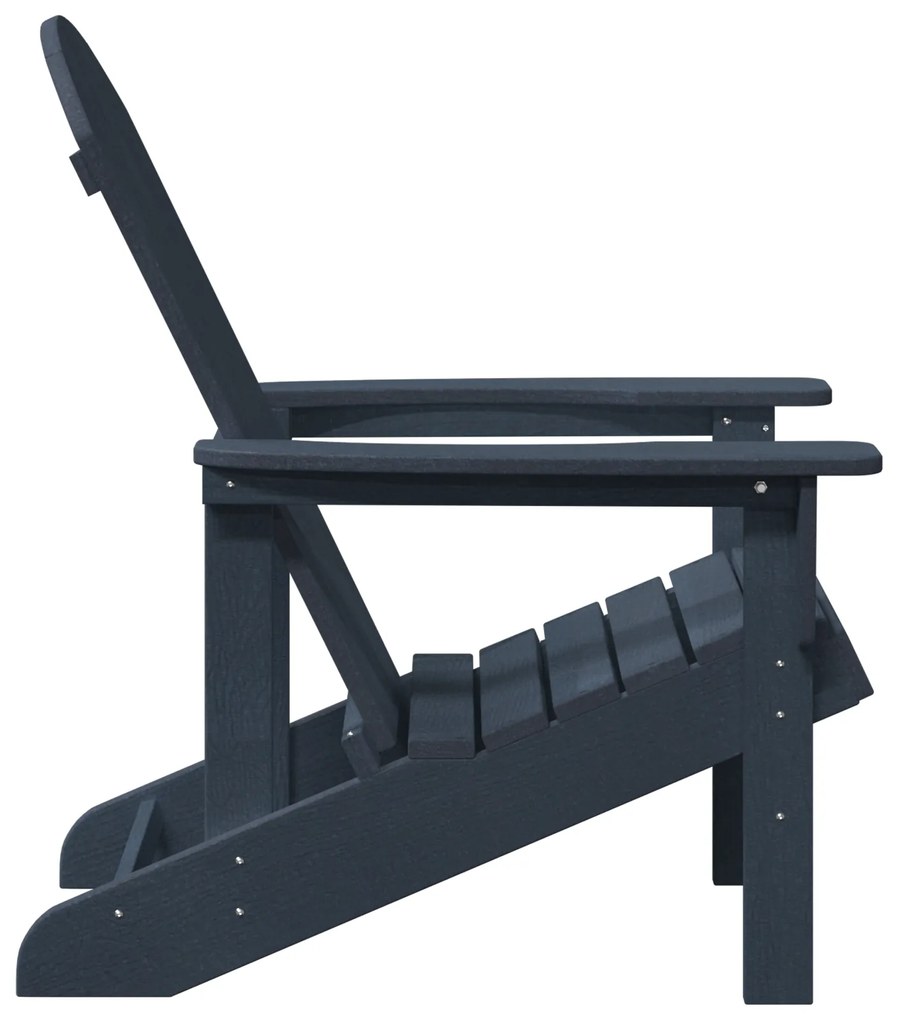 vidaXL Καρέκλα Adirondack  Ναυτικό Μπλε 74x82x91 εκ. HDPE