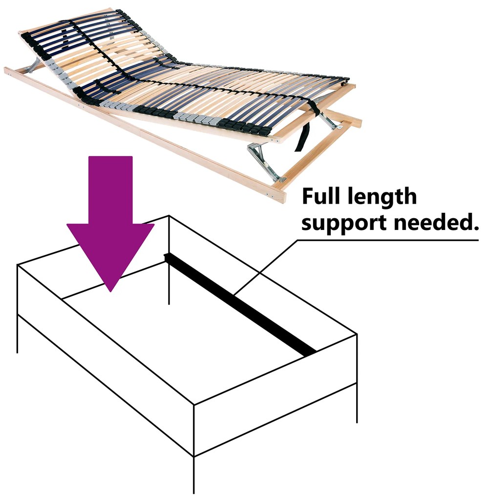 vidaXL Βάση κρεβατιού με λάμες Καφέ 70 x 190 cm Στερεό Ξύλο Μηλιάς