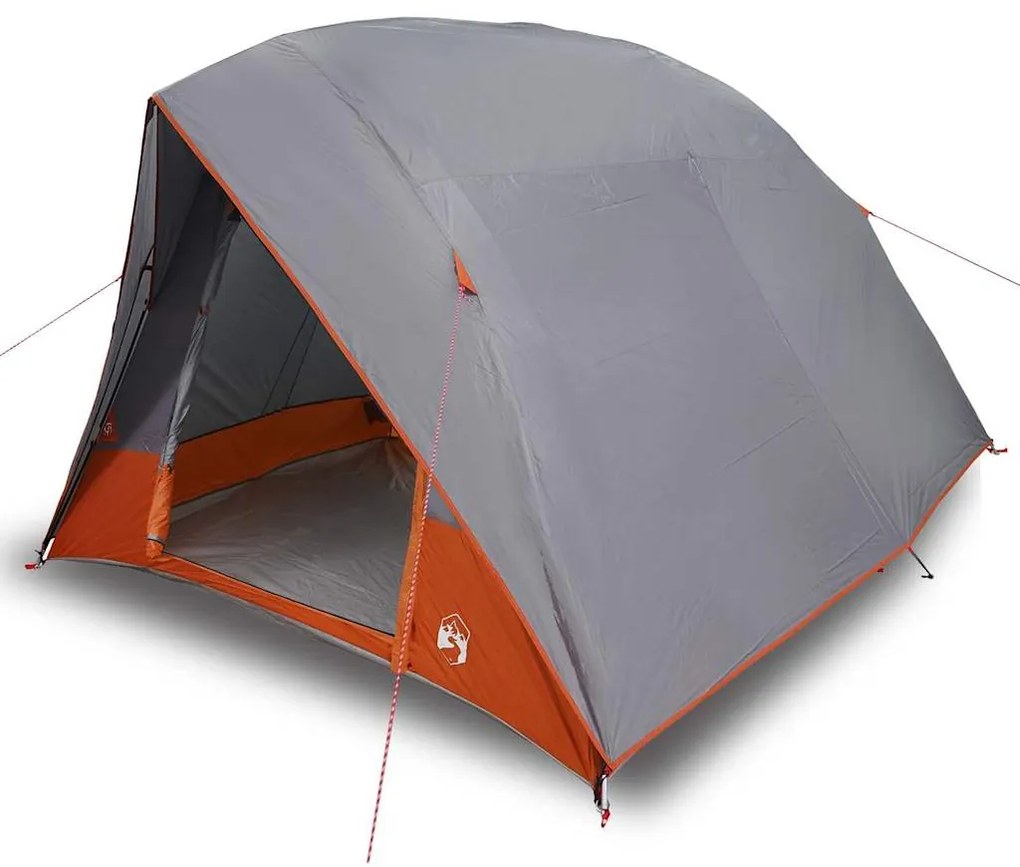 vidaXL Σκηνή Camping Γκρι και πορτοκαλί 275 x 230 x 140 εκ.