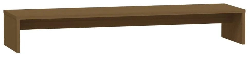 vidaXL Βάση Οθόνης Καφέ 100 x 27 x 15 εκ. από Μασίφ Ξύλο Πεύκου
