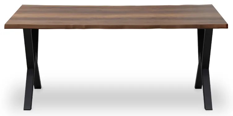 Τραπέζι Walter Megapap Mdf - μεταλλικό χρώμα καρυδί 140x80x75εκ.