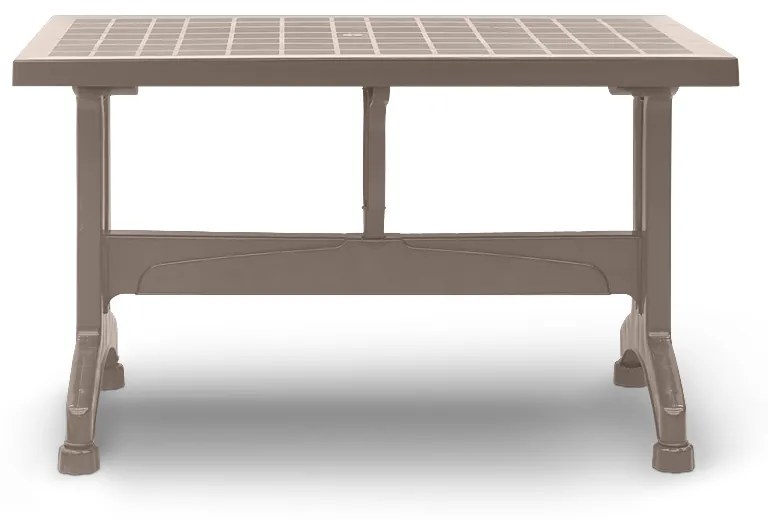 Τραπέζι πολυπροπυλενίου Callan Megapap χρώμα cappuccino 120x70x73εκ.