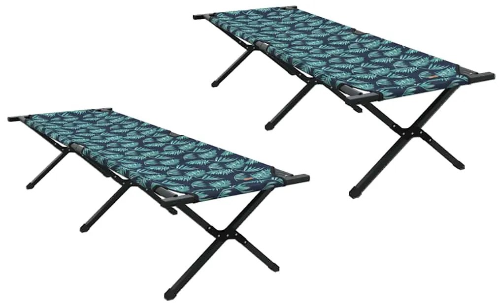 vidaXL Αναδιπλούμενο Κρεβάτι Κάμπινγκ 2 pcs Δάσος 193 x 69 x 45 εκ.