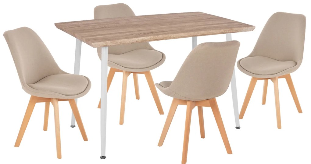 ΣΕΤ ΤΡΑΠΕΖΑΡΙΑΣ 5ΤΜΧ PALOMA HM10382 MDF TOP ΣΕ SONAMA--ΜΠΕΖ ΚΑΡΕΚΛΕΣ