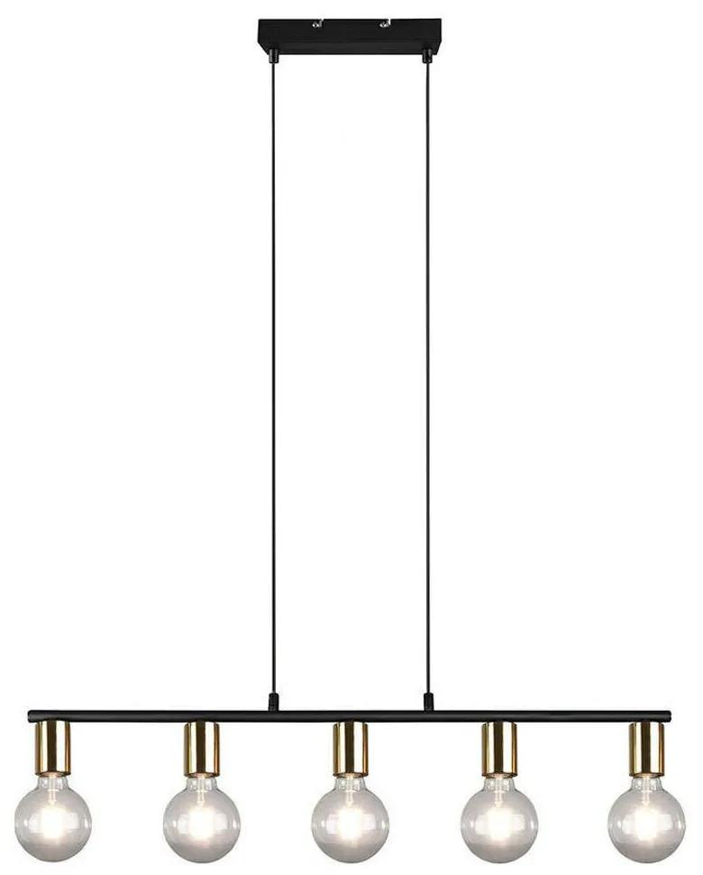 Φωτιστικό Οροφής Vannes R30185008 5xE27 40W 8x82x150cm Brass Mat RL Lighting Μέταλλο