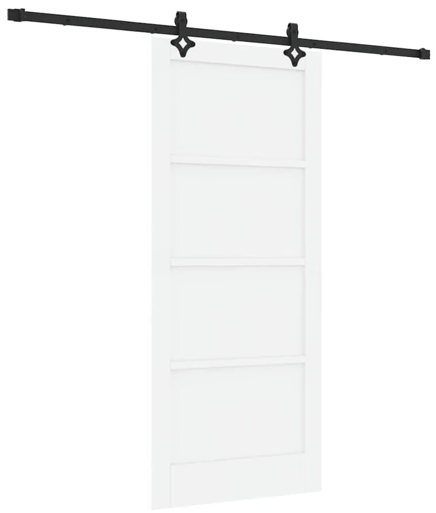 vidaXL Σετ Συρόμενης Πόρτας ORKDAL Λευκό και μαύρο 86 x 198.5 cm