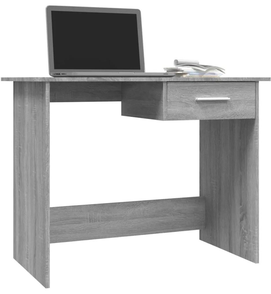 vidaXL Γραφείο Γκρι Sonoma 100x50x76 εκ. από Επεξεργασμένο Ξύλο