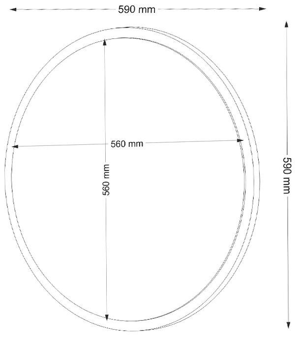 ΚΑΘΡΕΠΤΗΣ ΤΟΙΧΟΥ GLOB ΜEGAPAP ΧΡΩΜΑ ΜΑΥΡΟ 59X2X59ΕΚ.