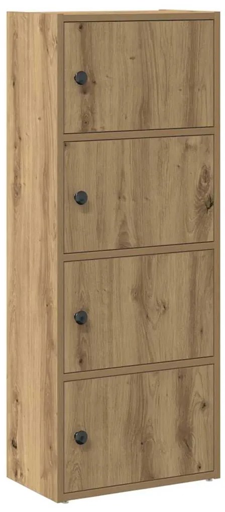 Βιβλιοθήκη Αρτισιανή Δρυς 40x24x102 εκ. Επεξ. Ξύλο - Καφέ